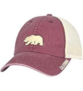 California Bear Soft Mesh Trucker Hat, 3D Embroidered Vintage Washed Adjustable Dad Hat Unisex
