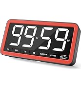 VOCOO Digital Kitchen Timer with 7.8” Extra Large Display, Magnetic LED, with 3 Brightness, 4 Ala...