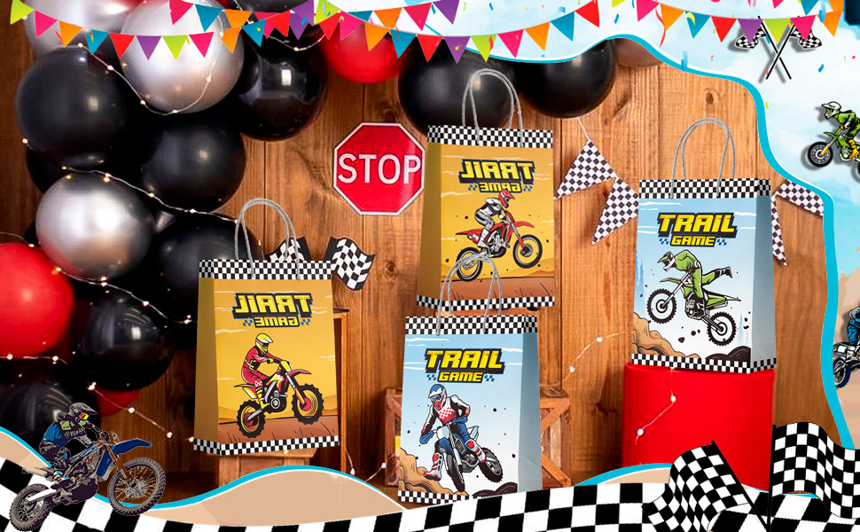 motorcycle party favor bags