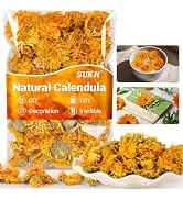 Sukh 3oz Dried Calendula Flowers Bulk - Natural Marigold for Soap Making | Calendula Herb Dried F...