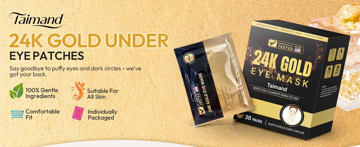 24K GOLD UNDER EYE PATCHES