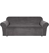 H.VERSAILTEX Stretch Velvet Sofa Covers for 3 Cushion Couch Covers Sofa Slipcovers Furniture Prot...