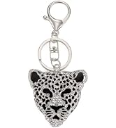 Wentoenapp Leopard Bag Pendant, Cute Cheetah Head Purse Key Ring Chain Adornment for Wallets, Car...