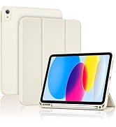 ProCase iPad Case for A16 11th 11"/10th 10.9" Generation -Cream | Slim Case with Pencil Holder & ...