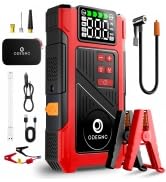 ODEGNC Jump Starter with Air Compressor, 6000A Peak Car Battery Jump Starter(9.0 Gas/8.0L Diesel)...