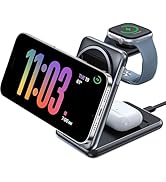 Miracase 3 in 1 Wireless Charging Station for Apple Multiple Devices, Qi2 Certified 15W Fast Char...