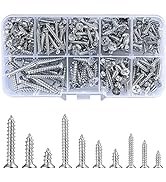 wugongshan 250G Self Tapping Screws Assortment Fasteners Set, M3/M4/M5 Sheet Metal Screws Fastene...