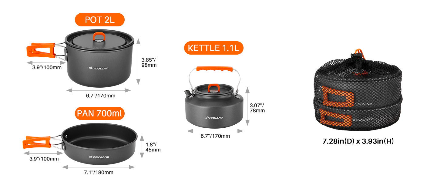 Camping Cookware Mess Kit