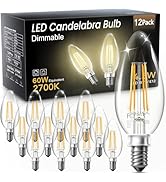 VOLIVO Dimmable E12 LED Candelabra Bulbs 60Watt Equivalent, 2700K Warm White, 500Lumens, 4.5W B11...