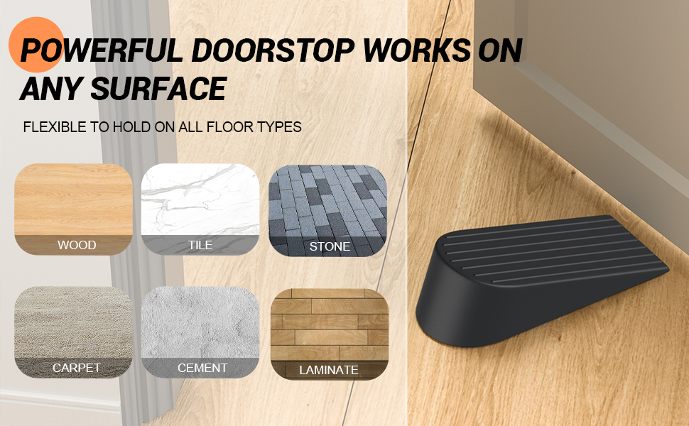 rubber door stopper wedge