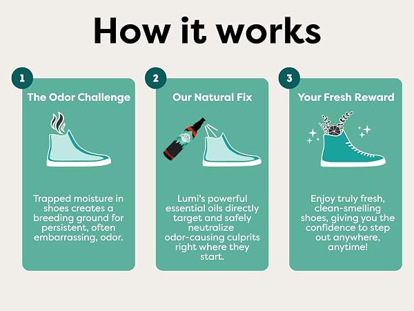 Lumi Outdoors Natural Shoe Deodorizer Spay and Shoe Smell Remover