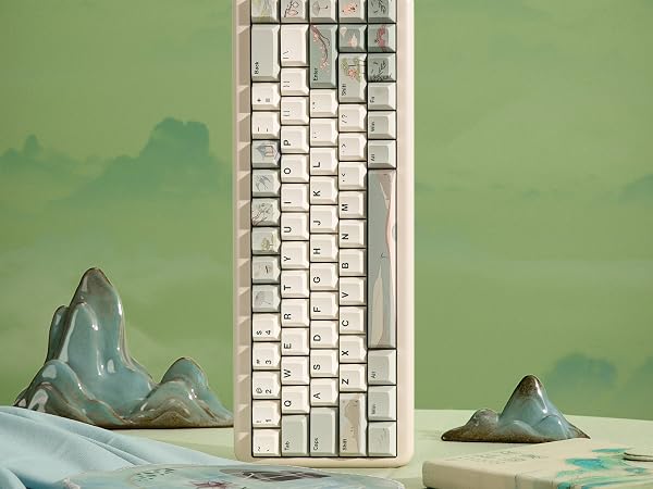 YUNZII Spring Tea Dye Sub PBT Keycaps