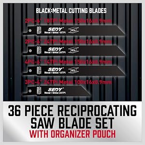 36-Piece Reciprocating Saw Blade Set