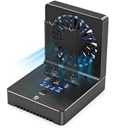 M.2 NVMe/SATA SSD Cloner, M.2 Duplicator 2-Bay Hard Drive Enclosure with Cooling Fan, Tool-Free 2...