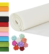 BEISHIDA White Crepe Paper Roll, 9.8 Inch Wide 8ft Long Crepe Paper Sheet for Flower Making, Wedd...