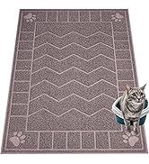 Motsamla Cat Litter Mat, Litter Trapping Mat Soft on Kitty Paws, 47" x 35" Kitten Litter Box Mat ...