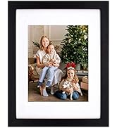 Golden State Art 11x14 Photo Wood Frame with Mat for 8x10 Picture BLACK
