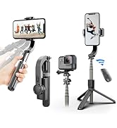 Gimbal Stabilizer for Smartphone ,with Retractable Selfie Stick and Tripod,1-Axis Multifunction R...