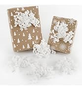 HUIHUANG White Bows for Gift Wrapping Self Adhesive Velvet Christmas Gift Bows Burst Curly Ribbon...