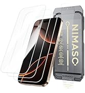 NIMASO for iPhone 16 Pro Screen Protector, 3 Pack Tempered Glass Screen Protector for iPhone 16 P...