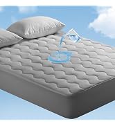 Elegear Queen Cooling Mattress Pad for Hot Sleepers, Waterproof Cold Mattress Topper with TriSupp...