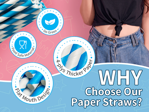 striped paper straws