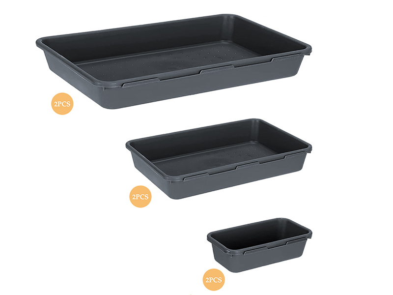 The drawer organizer set includes 3 different sizes