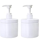 Cosywell Pump Bottle Dispenser Plastic Pump Bottles Refillable Bottles Wide Mouth Jar Style Empty...