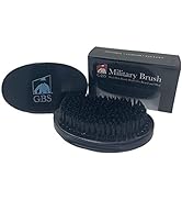 G.B.S Dual Hair Bristle Brush for Beard & Hair Hi-Gloss Block Wood Handle Curved Vegan Bristles F...