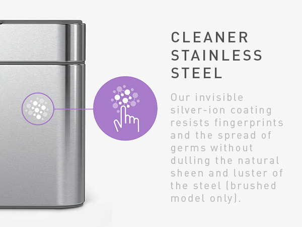Cleaner Stainless Steel | Silver-ion coating resists fingerprints
