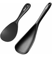 Cooking Spoon and Rice Scooper Set for Nonstick Cookwares, Heat Resistant- Seamless Design, Great...