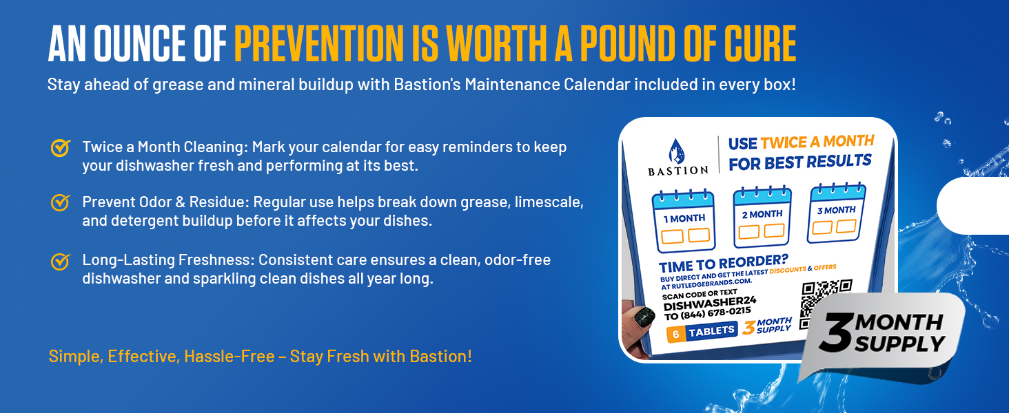 Bastion Dishwasher cleaner tablets