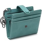 Alldaily Slim Keychain Wallet for Women, RFID Blocking Small Bifold Travel Credit Card Holder (Pu...