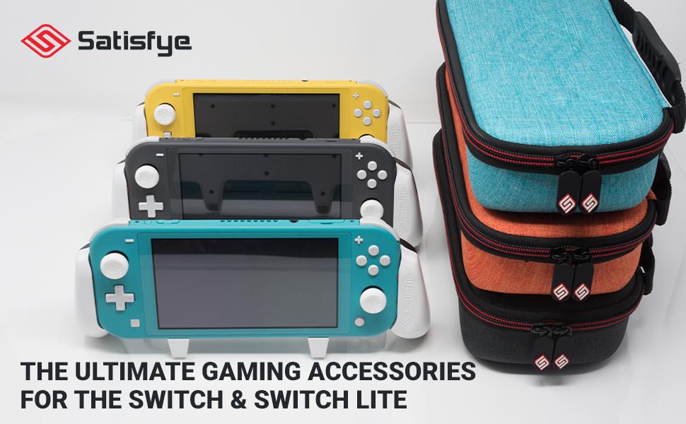 SwitchGrip Lite Slim Bundle Switch Lite Accessory Gaming Grip Carry Case Protection
