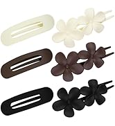 CHAOBANG 6pcs Flat Hair Claw Clip,Hair Barrettes for Thick and Thin Curly Hair,2 Style Lay Down C...