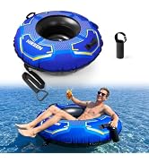 Hikeen River Tube,47'' Heavy Duty River Tube with 600D Oxford Canvas Cover, River Floats for Adul...
