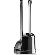 LOVLOY Toilet Plunger and Brush, Bowl Brush and Heavy Duty Toilet Plunger Set with Ventilated Hol...
