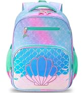 RHCPFOVR Kids Backpack for Girls - Girls Backpack 3-8 Ages Mermaid for Kids 15 Inch School Bookba...