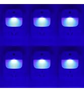 KINUR 6 Pack LED Blue Night Light Plug in, Dusk to Dawn Sensor Automatic on and Off, Energy effic...