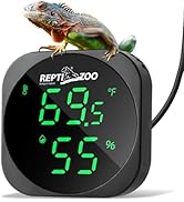 REPTI ZOO Thermometer Hygrometer, LED Digital Thermo Hygrometer for Reptile Terrarium Pet Rearing...