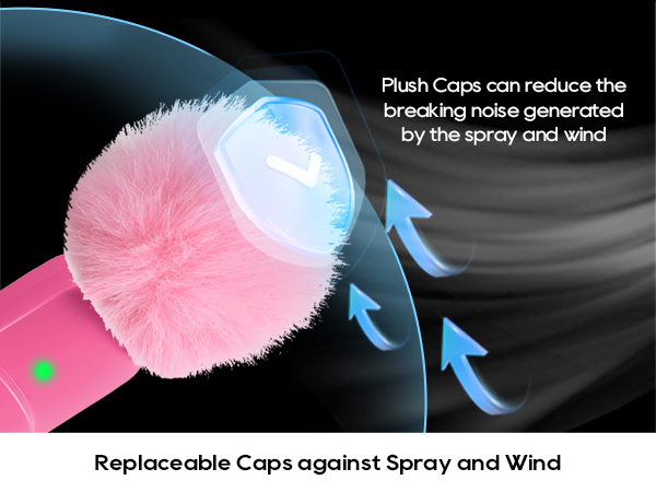 phone microphone with plush fluffy caps provide a clear sound quality