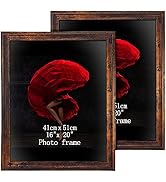 16x20 Picture Frames Set of 2 Rustic 20x16 Photo Frame for Vertical Horizontal Wall Hanging
