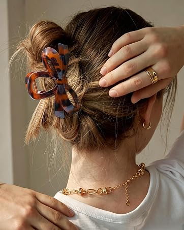 bow hair claw clips
