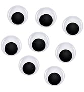 8Pcs Large Googly Wiggle Eyes with Self Adhesive 2 Inch Giant Black Plastic Sticker Eyes Craft St...