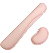 Bloss 2 Pink Wrist Rest for Mouse & Keyboard, Ergonomic Wrist Support | Soft Memory Foam, Rubber ...