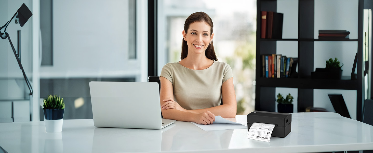 NULLTONEX Bluetooth Thermal Shipping Label Printer is suitable for use in offices