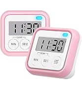Timer, Kitchen Timers for Cooking Classroom Timer for Kids Teachers Magnetic Digital Timers 2 Pac...