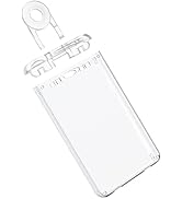 Pawfly Locking ID Badge Holder 3-Card Hard PC Card Case with Key Pin Ultra Clear Sleeve Protector...
