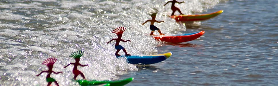 Surfer Dudes in the water racing