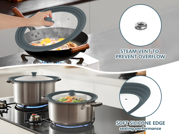 Silicone pot lid